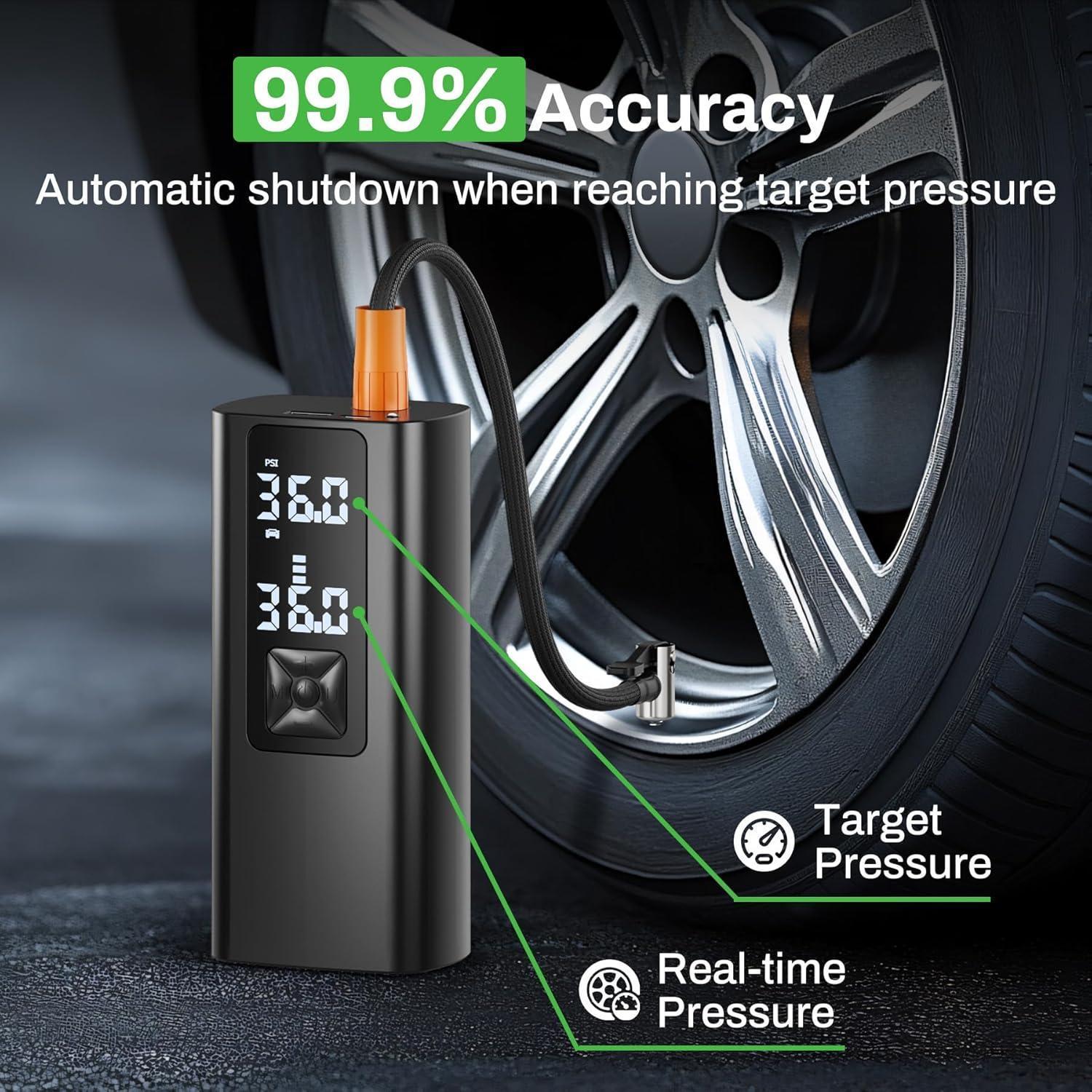 Portable Car Air Pump, Car Tire Automatic Air Pump Suitable For Cars, Motorcycles, Bicycles, Balls