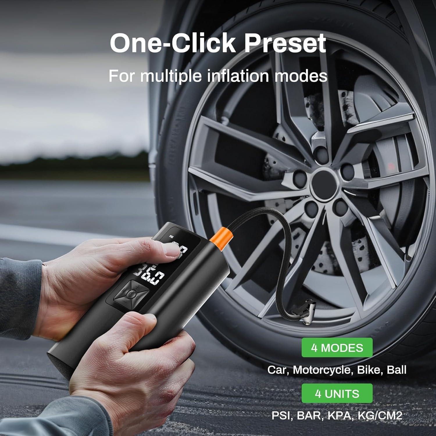 Portable Car Air Pump, Car Tire Automatic Air Pump Suitable For Cars, Motorcycles, Bicycles, Balls